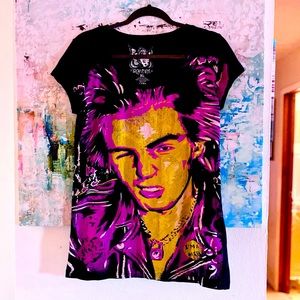 Iron Fist Pink Punk Cap Sleeve Tee